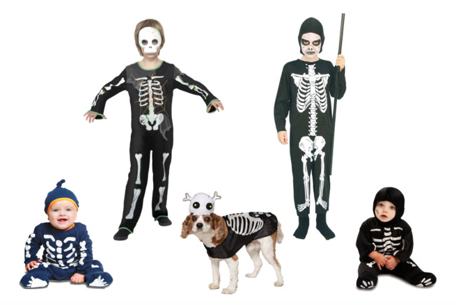 costumi di Halloween - bambini scheletri